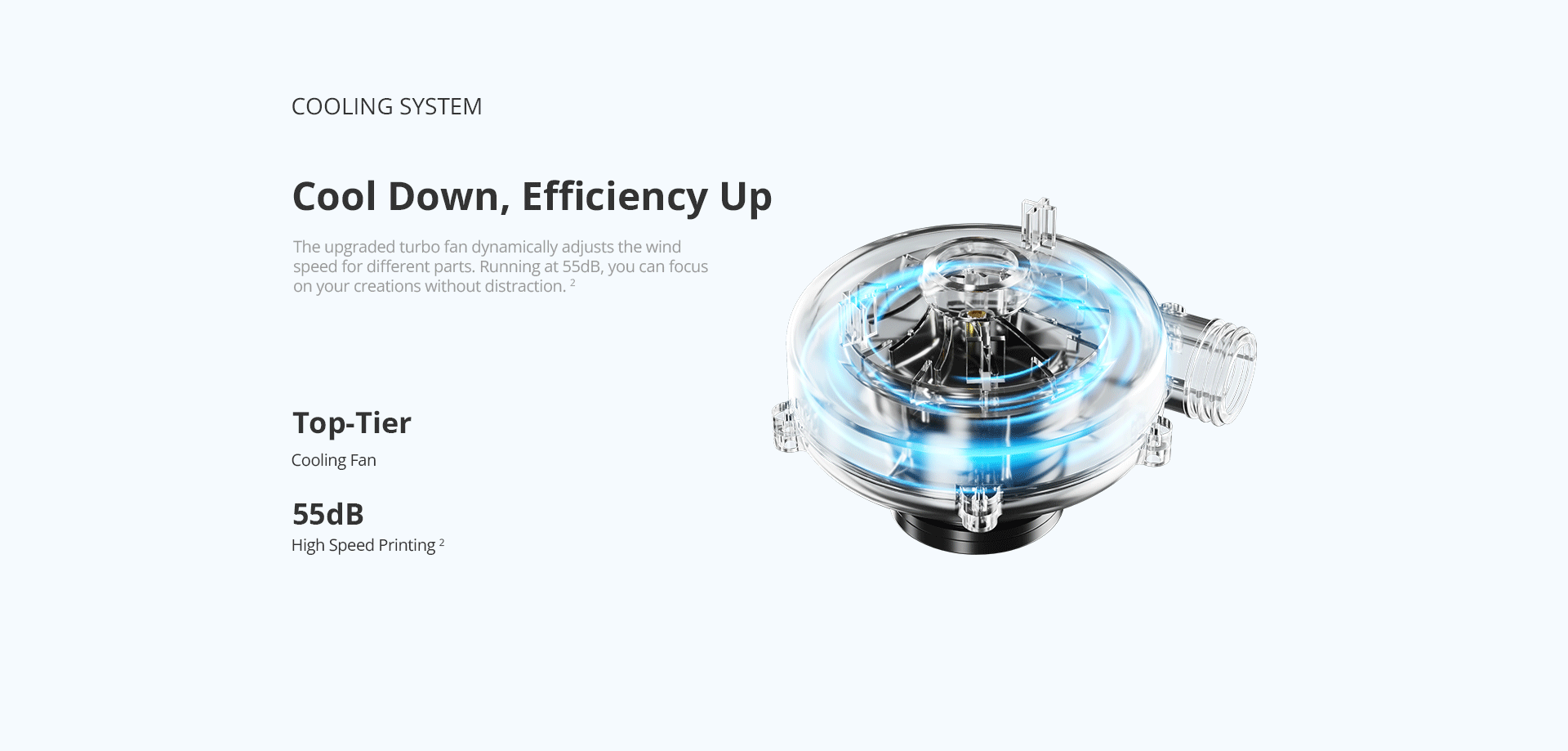 FLSUN T1 Pro 55 dB yeni soğutma sistemi ve model fan yapısı