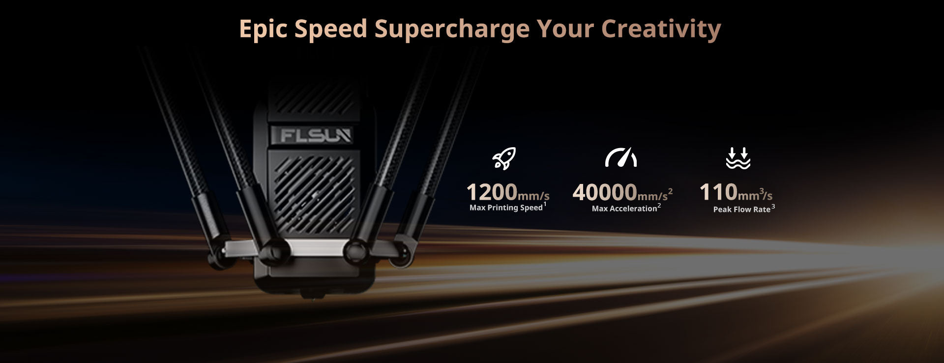 FLSUN S1 Pro 1200 mm/s hız ve 110 mm3/s akış